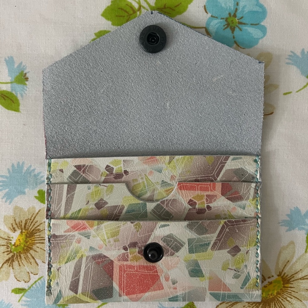 Hand Crafted Multicolor Abstract Wallet - Picture 3 of 5